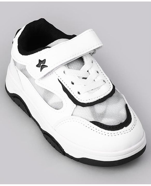 Cute Walk by Babyhug Vecro Closure Sneaker - White