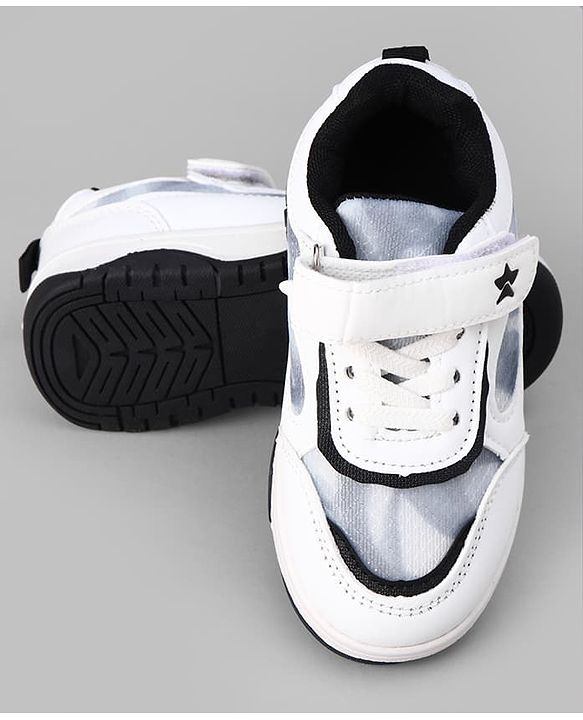 Cute Walk by Babyhug Vecro Closure Sneaker - White