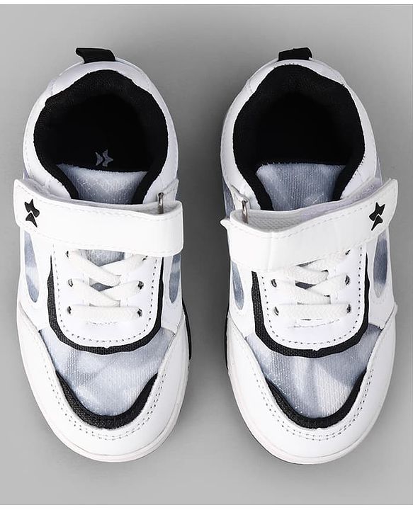 Cute Walk by Babyhug Vecro Closure Sneaker - White