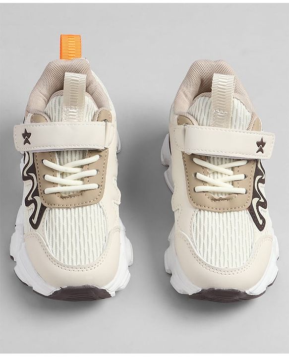 Cute Walk by Babyhug Velcro Closure Solid Sneakers - Beige