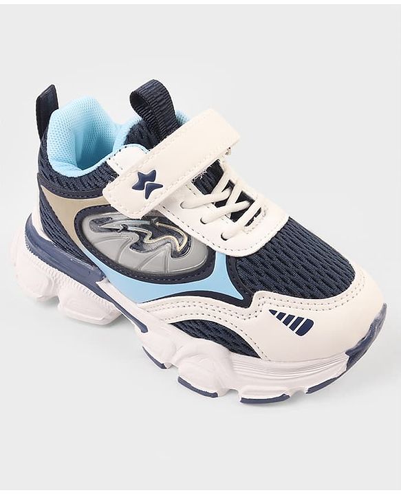 Cute Walk by Babyhug Velcro Closure Solid Sneakers -Navy Blue