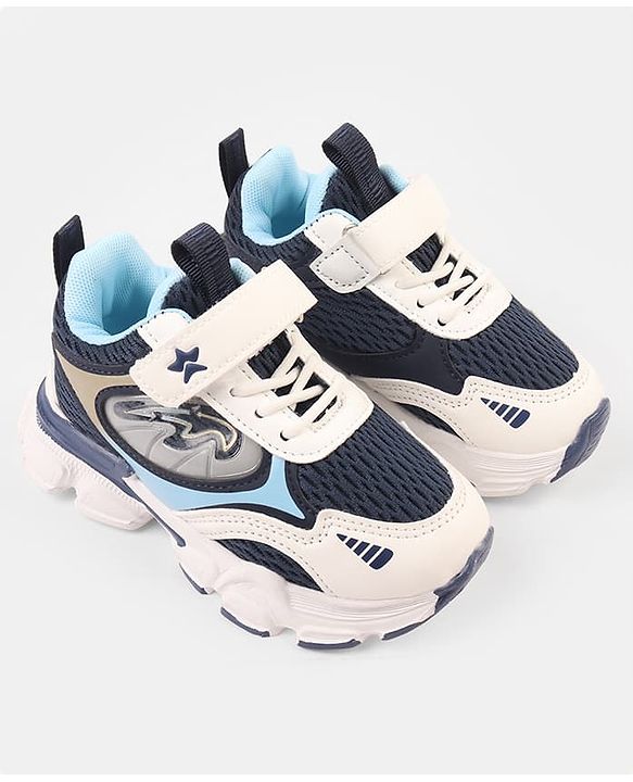Cute Walk by Babyhug Velcro Closure Solid Sneakers -Navy Blue