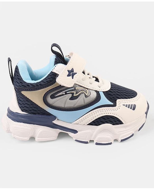 Cute Walk by Babyhug Velcro Closure Solid Sneakers -Navy Blue