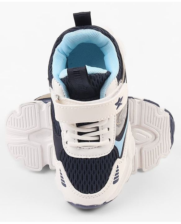 Cute Walk by Babyhug Velcro Closure Solid Sneakers -Navy Blue