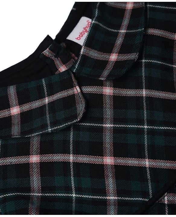 Babyhug Cotton Woven Frock and Leggings with Full Sleeves and Checked Print in Multi Color for 18-24 Months