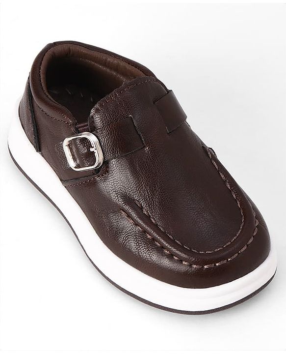 Cute Walk by Babyhug Buckle Closure Party Wear Shoes - Dark Brown