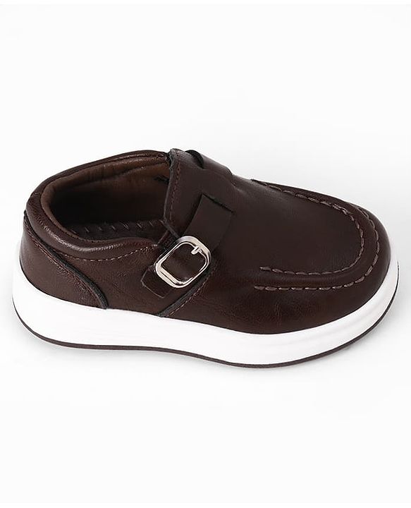 Cute Walk by Babyhug Buckle Closure Party Wear Shoes - Dark Brown