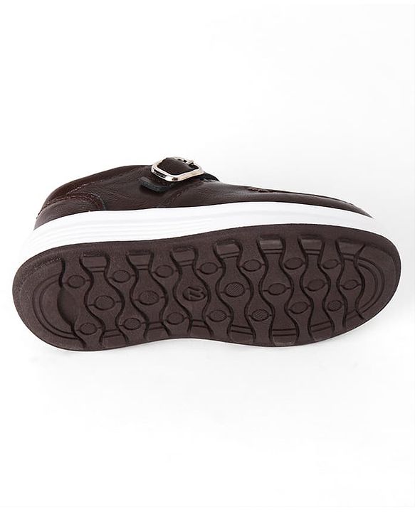Cute Walk by Babyhug Buckle Closure Party Wear Shoes - Dark Brown