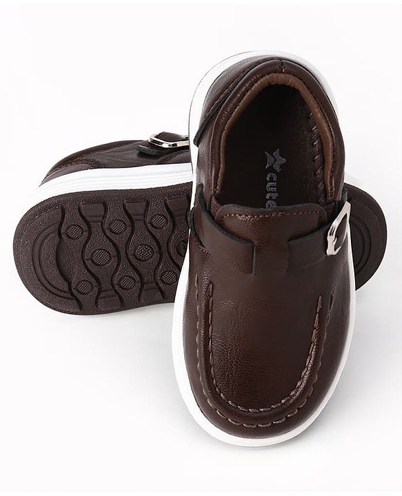 Cute Walk by Babyhug Buckle Closure Party Wear Shoes - Dark Brown