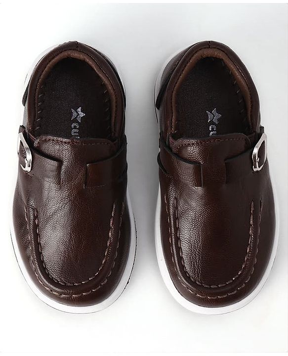 Cute Walk by Babyhug Buckle Closure Party Wear Shoes - Dark Brown