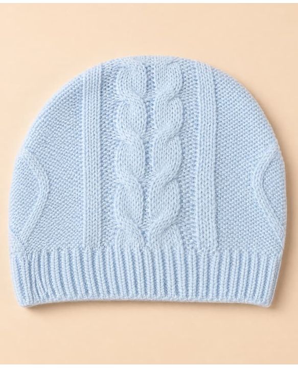 Babyhug Knit Full Sleeves Winter Wear Romper With Cap - Light Blue