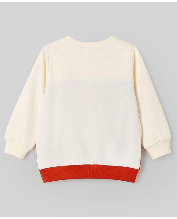 Babyhug 100% Cotton Terry Knit Full Sleeves Sweatshirts with Vehicle and Animal Print Pack of 2 - Beige & Red