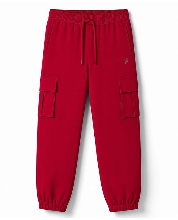Pine Active Woven Ultra Light Performance Full Length Solid Cargo Pant -  Red