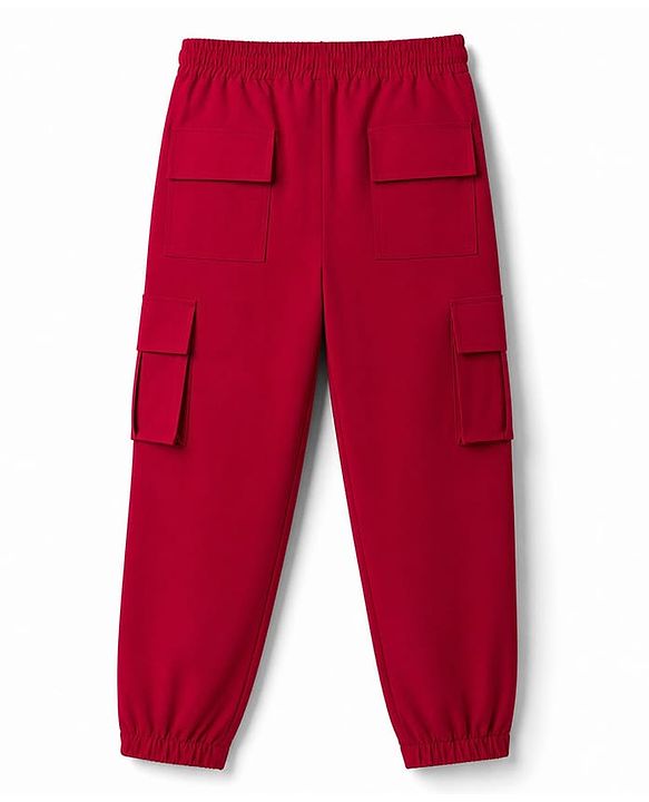 Pine Active Woven Ultra Light Performance Full Length Solid Cargo Pant -  Red