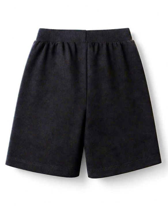 Babyhug 100% Cotton Jersey Knit Mid Thigh Vehicles Printed Shorts Pack Of 3 - Blue Yellow & Black