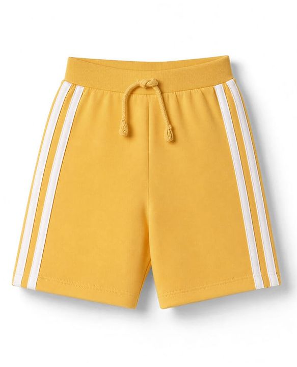 Babyhug 100% Cotton Jersey Knit Mid Thigh Vehicles Printed Shorts Pack Of 3 - Blue Yellow & Black
