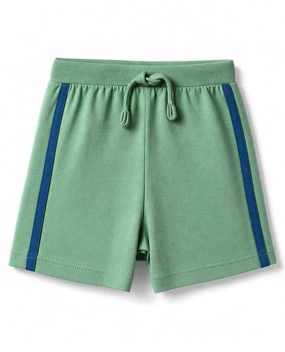 Babyhug 100% Cotton Jersey Knit Mid Thigh Little Dino Club Printed Shorts Pack Of 2 - Blue & Green