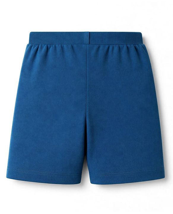 Babyhug 100% Cotton Jersey Knit Mid Thigh Little Dino Club Printed Shorts Pack Of 2 - Blue & Green