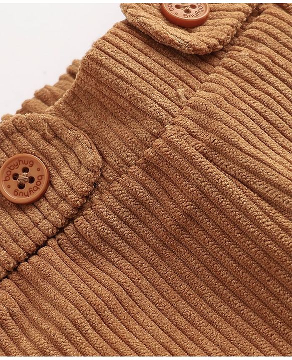 Babyhug Knit Full Length Solid Corduroy - Brown