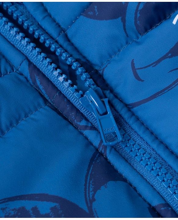 Pine Kids Disney Woven Winter Jacket with Full Sleeves and Mickey Mouse Print in Blue for 5-6 Years
