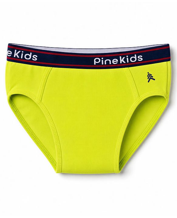 Pine Kids Cambric Knit Solid Brief Pack of 3 - Light Blue, Green & Black