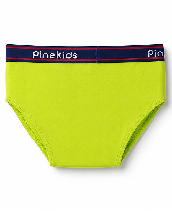 Pine Kids Cambric Knit Solid Brief Pack of 3 - Light Blue, Green & Black