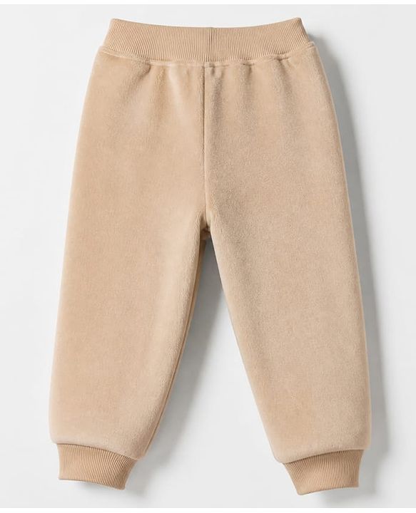 Babyhug Velour Knit Full Sleeves Winter Wear Suit With Lion Print & Cap - Tan