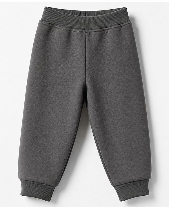 Babyhug Velour Knit Full Sleeves Winter Wear Suit With Bear Patch & Cap - Grey