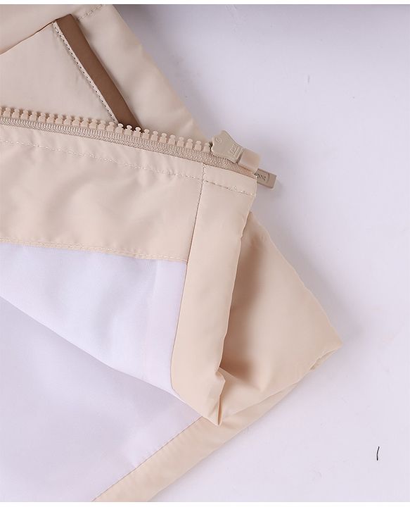 Babyhug Woven Hooded Jackets with Full Sleeves - Light Brown