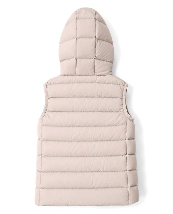 Babyhug Woven Sleeveless Jacket with Hood & Play Time Patch - Ivory