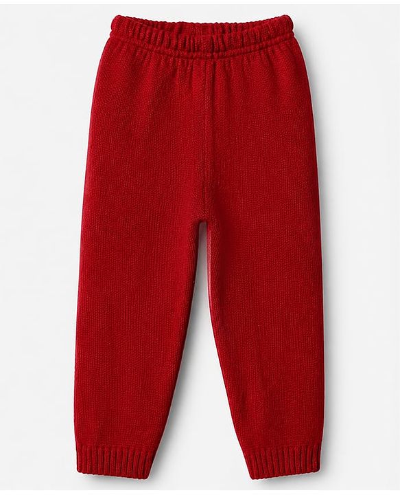 Babyhug Disney 100% Cotton Knit Full Sleeves Sweater Set with Minnie Mouse Detailing - Maroon