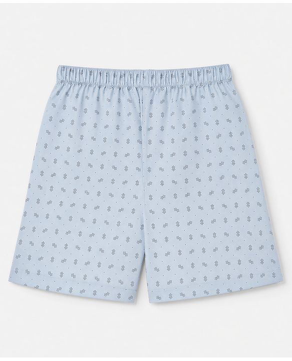 Babyhug Cotton Poplin Woven Above Knee Length Boxers With Floral Print Pack of 3 - Navy Blue, Light Blue & Grey