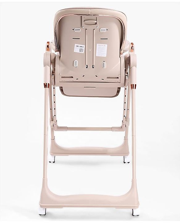 Babyhug Smart 3-in-1 High Chair with Baby Swing - Beige| Adjustable Height| Dual Feeding Tray| Reclining Backrest & Footrest| 5-Point Safety Harness| Foldable Feeding Chair