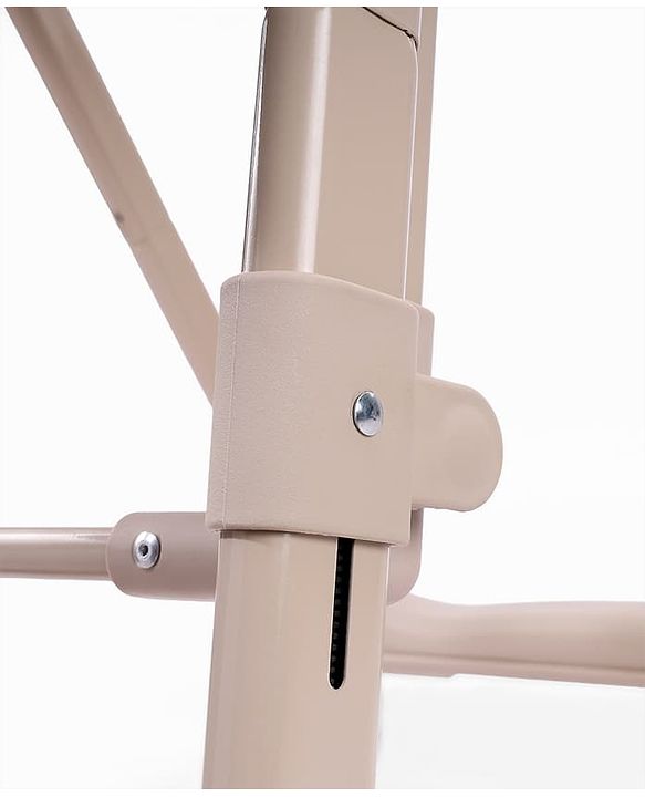 Babyhug Smart 3-in-1 High Chair with Baby Swing - Beige| Adjustable Height| Dual Feeding Tray| Reclining Backrest & Footrest| 5-Point Safety Harness| Foldable Feeding Chair