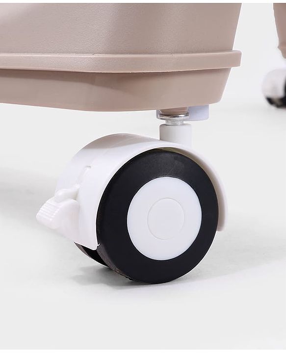 Babyhug Smart 3-in-1 High Chair with Baby Swing - Beige| Adjustable Height| Dual Feeding Tray| Reclining Backrest & Footrest| 5-Point Safety Harness| Foldable Feeding Chair
