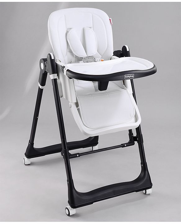Babyhug Smart 3-in-1 High Chair with Swing for Baby, Adjustable Height, Dual Tray, Reclinable Backrest & Footrest Feeding Chair