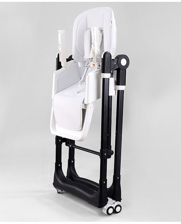 Babyhug Smart 3-in-1 High Chair with Swing for Baby, Adjustable Height, Dual Tray, Reclinable Backrest & Footrest Feeding Chair