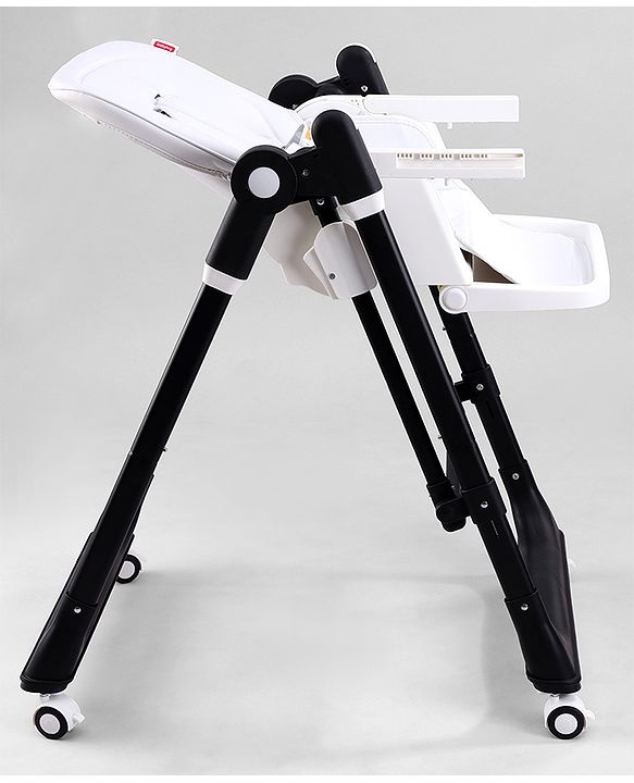 Babyhug Smart 3-in-1 High Chair with Swing for Baby, Adjustable Height, Dual Tray, Reclinable Backrest & Footrest Feeding Chair