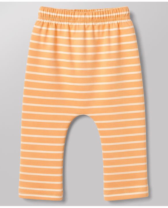 Babyhug Cotton Knit Full Length Diaper Leggings With Animal Print Pack of 3 - Green Blue & Orange