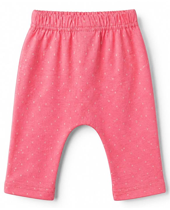 Babyhug Cotton Knit Diaper Leggings With Butterfly Print Pack of 3 in Blue Yellow