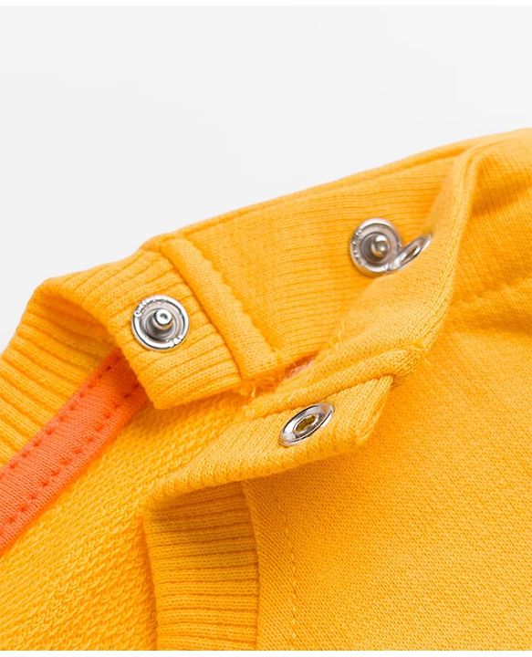 Babyhug 100% Cotton Single Jersey Knit Full Sleeves Striped T-Shirt & Lounge Pant Set with Dino Applique - Yellow