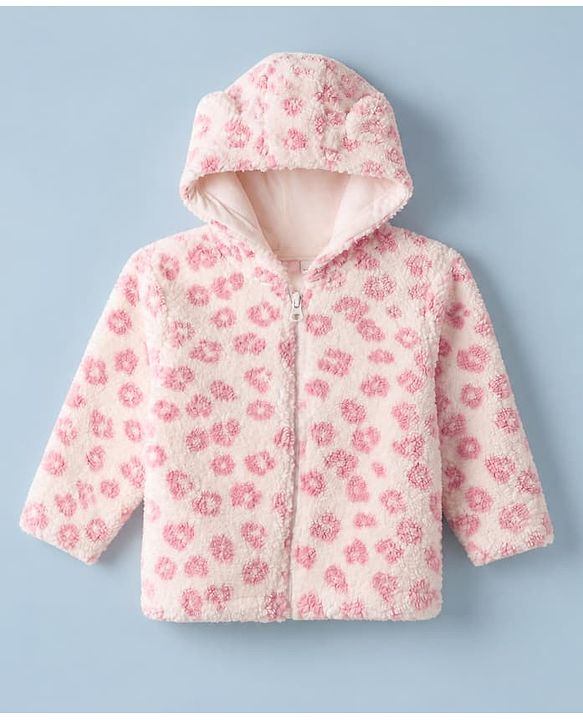 Babyhug Fur Winter Wear Suits Regular Pink/white 18-24m