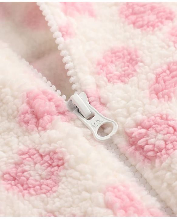 Babyhug Fur Winter Wear Suits Regular Pink/white 18-24m