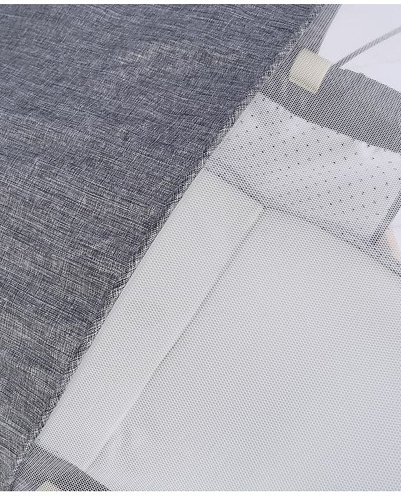 Babyhug Foldable Bassinet | Spacious & Comfortable Design| Breathable Mesh Sides for Ventellation | Sturdy & Stable Frame| Baby-Friendly Sleeping Space | Wheels with Lock - Grey