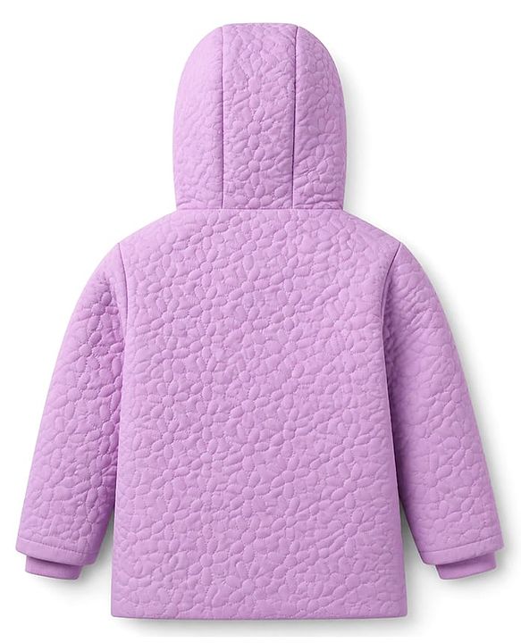Babyhug Woven Padded/Quilted/ Winter Jacket with Full Sleeves in Purple for 6-9 Months