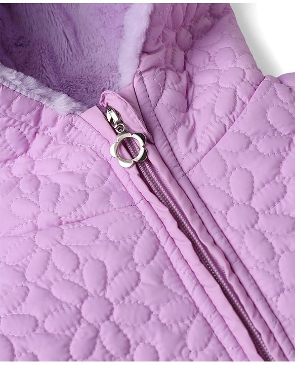 Babyhug Woven Padded/Quilted/ Winter Jacket with Full Sleeves in Purple for 6-9 Months