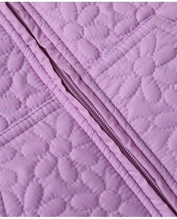 Babyhug Woven Padded/Quilted/ Winter Jacket with Full Sleeves in Purple for 6-9 Months
