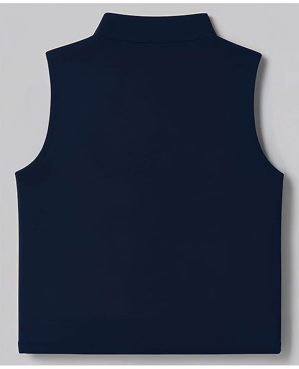 Babyhug Knit Full Sleeves 3 Piece Party Suit - Navy Blue
