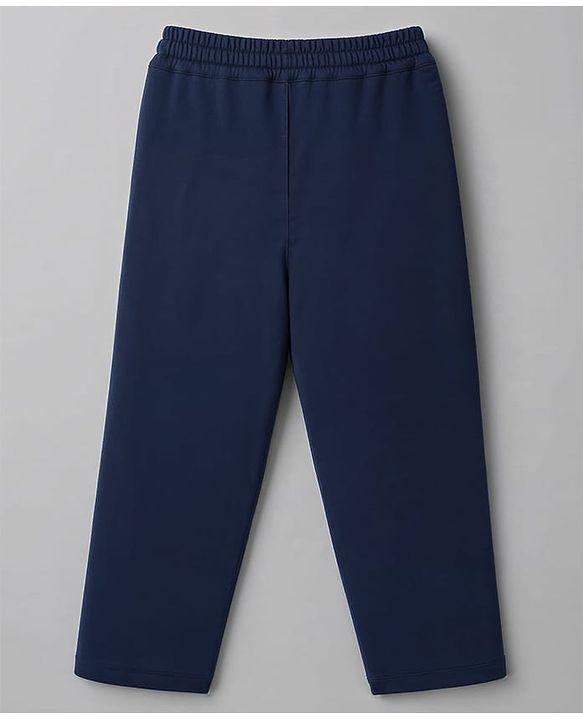 Babyhug Knit Full Sleeves 3 Piece Party Suit - Navy Blue