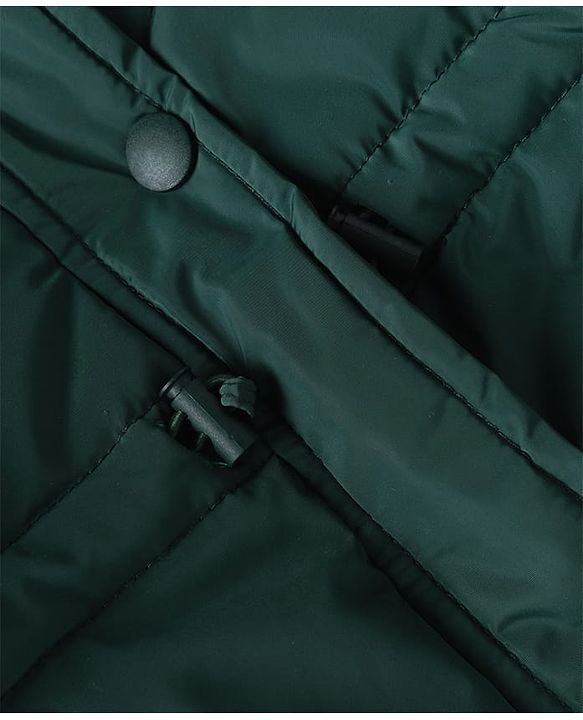 Babyhug Woven Full Sleeves Padded/Quilted Winter Jacket - Green
